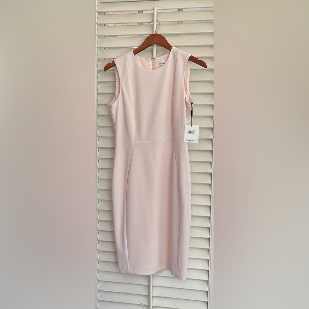 Calvin Klein Pink Sheath Dress Sz 6 NWT